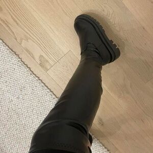 Black KneeHigh Boots , Worn 1 time
